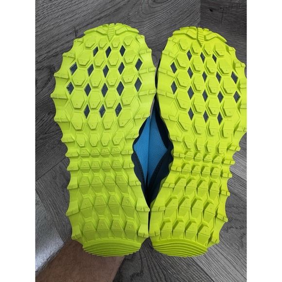 Saucony Kids Boys Peregrine KDZ Shoes Athletic Sneakers Blue/Citron Size 1M - Picture 9 of 14